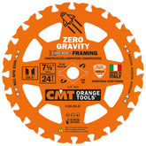 CMT 250.324.07-X10 FRAMING ZERO GRAVITY 7-1/4”x0.070”/0.048”x5/8”<> T=24 ATB (10 PACK)